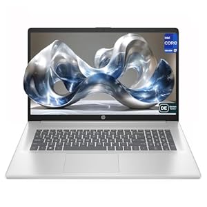 HP 17 Business Laptop, Intel Core i7-1355U, 32 GB DDR4 RAM, 1 TB PCIe SSD, 17.3" FHD (1920x1080) Display, Intel Iris Xe Grafikkarte, QWERTZ Tastatur, Windows 11 Home, Silber