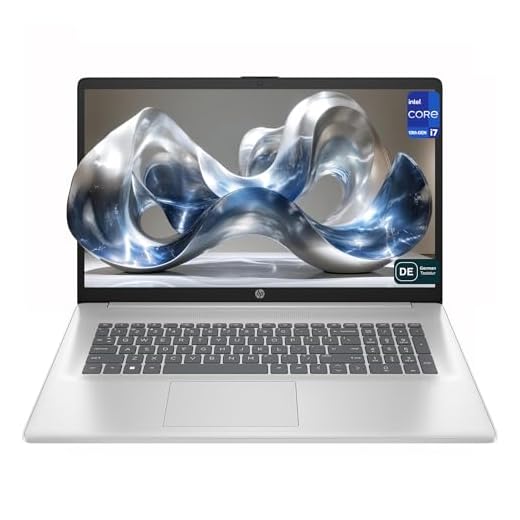 HP 17 Business Laptop, Intel Core i7-1355U, 32 GB DDR4 RAM, 1 TB PCIe SSD, 17.3" FHD (1920x1080) Display, Intel Iris Xe Grafikkarte, QWERTZ Tastatur, Windows 11 Home, Silber