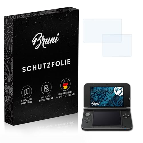 Image of Bruni Screen Protector compatible with Nintendo 3DS XL 2012 Protector Film, crystal clear Protective Film (Set of 2)