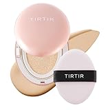 TIRTIR Mask Fit All Cover Pink Cushion Foundation | High coverage, Velvety Matte Finish, Lightweight, Flawless, Corrects Redness, Korean Cushion (#17W French Vanilla, Full Size, 0.63 Fl Oz)