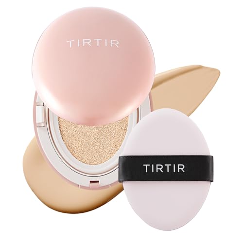 Image of TIRTIR Mask Fit All Cover Pink Cushion Foundation | High coverage, Velvety Matte Finish, Lightweight, Flawless, Corrects Redness, Korean Cushion (#17W French Vanilla, Full Size, 0.63 Fl Oz)