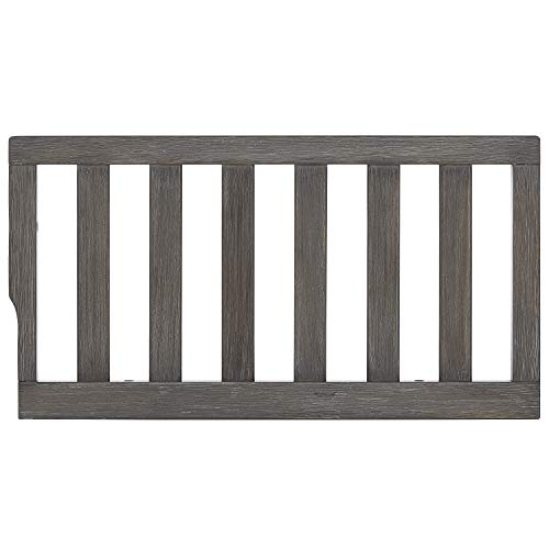 Image of Toddler Bed Safety Guard Rail for Evolur Baby Convertible Cribs - Solid Wood Rail for Convertible Crib to Toddler Bed Conversion - Safety Bed Rail for Children (Smokey Brushed Grey, Model 814)
