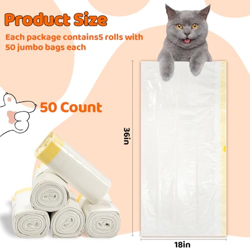 50-Count-Litter-Box-Liners-Jumbo-36-x-18-Tear-Resistant-Cat-Litter-Bags-Liners-25MIL-Thicken-Drawstring-Durable-Cat-Pan-Liners-Extra-Large-Kitty-Litter-Box-Bag-Disposable-Pet-litter-Bags-for-Poop 50 Count Litter Box Liners Jumbo 36 x 18 Tear Resistant Cat Litter Bags Liners 25MIL Thicken Drawstring Durable Cat Pan Liners Extra Large Kitty Litter Box Bag Disposable Pet litter Bags for Poop