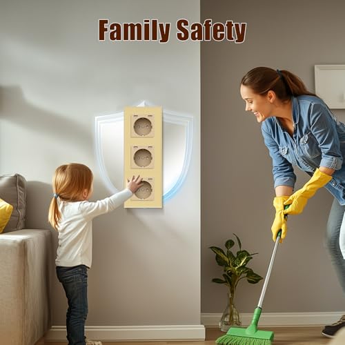 BSEED Steckdose mit USB C(5 V 2.1A),Unterputz Steckdose (Typ C und Typ C),16A 250V 3 Fach Wandsteckdose,2*USB C Einbausteckdose Geeignet f&uuml;r Phone,Pad-228mm*86mm,Gold