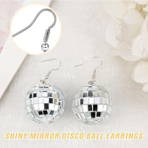 DAJOOEE Fringe Rhinestone Bandana with Heart Sunglasses & Disco Ball Earrings, Disco Cowgirl Bachelorette Bandanas for Women4