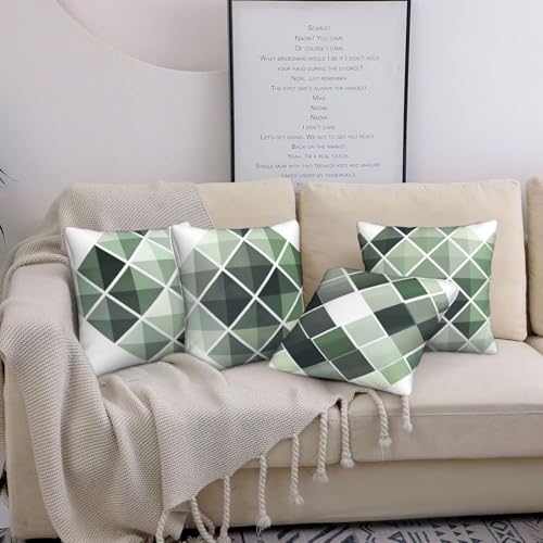 Housse de coussin vert 55x55 en velours avec fermeture éclair invisible
