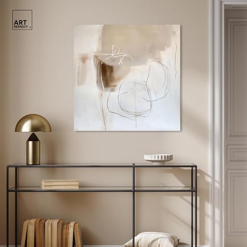 Art Remedy Boho Abstracts Canvas, 30" x 30", Gallery Wrapped, Beauty of Less II by Art Remedy - Used condition - Image 2