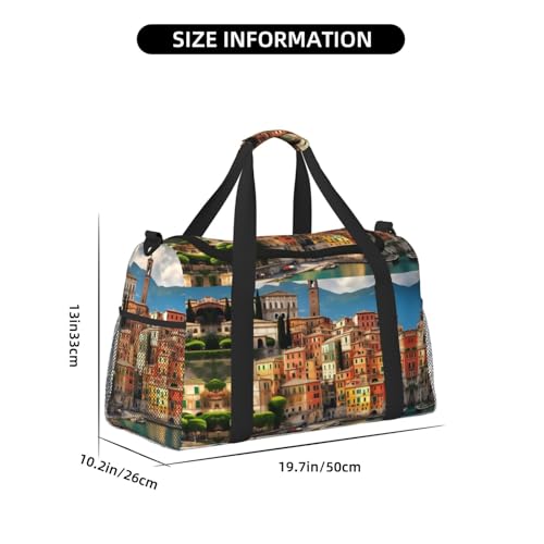 beautiful Italy print Weekender Overnight Carry On Bag Gym Luggage Bag Duffel Bag for Travel Women4