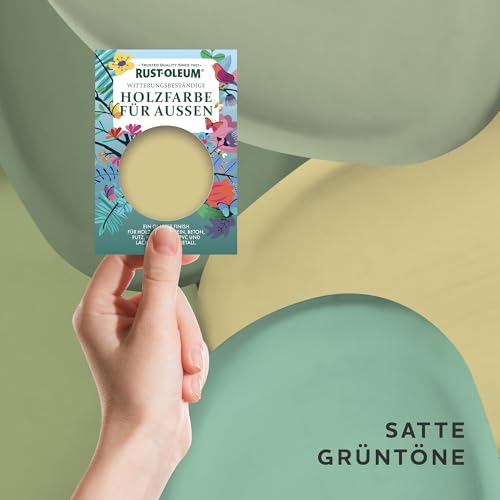 Rust-Oleum Holzfarbe Für Aussen Testerbox - Satte Grüntöne - Seidenglanz