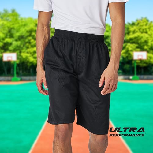 Ultra Performance Men's Athletic Mesh Short's 3 Pack Mens Basketball Shorts Gym Workout & Sport Short with Pockets for Men4