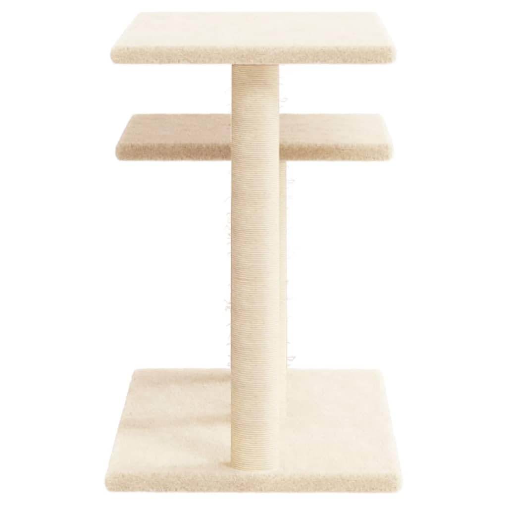 ShGaxin Słupki do drapania dla kota z kremowymi platformami 62,5 cm, drapak dla kota, drapak dla kota, akcesoria dla kotów, wieża dla kota, rozrusznik dla kota, domek dla kota