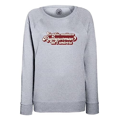 Sweatshirt femme rugbywoman sport vêtement coton original pour joueuse de rugby