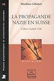 La propagande nazie en Suisse: L'affaire Gustloff, 1936