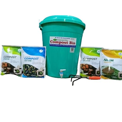 GreenishORA's Organic Waste Composting Kit - One Home Composter Bin with Starter Kit