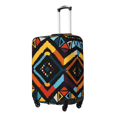 tribal indian geometric ethnic texture colorful Elastic Travel Luggage Cover Travel Suitcase Cover for Trunk Case 19''-32'' Luggage Protective Cover2