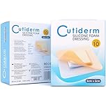 Cutiderm Gentle Silicone Foam Comfort Wound Dressing with Lite Border (5cm x 5cm (Pack of 10))