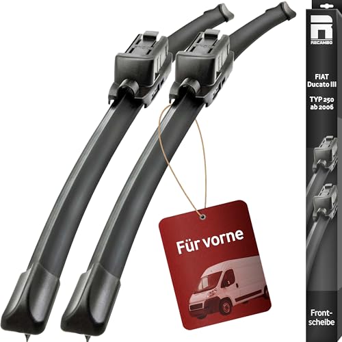 Recambo SCHEIBENWISCHER VORNE kompatibel für FIAT DUCATO III | TYP 250 | BJ ab 2006> (2er Set: 650mm / 525mm)