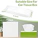 RAINFLOW 4 Packs 200 Car Tissues - Car Tissue Refill 3-Ply 50 Sheets Fit for Visor Napkins Holder Long-Lasting Travel Ultra-Soft and Smooth Gift for Vehicle Owners for Family Road Trips 6.7x6.7 in