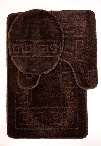 3 Piece Bath Rug Set Pattern Bathroom Rug (20