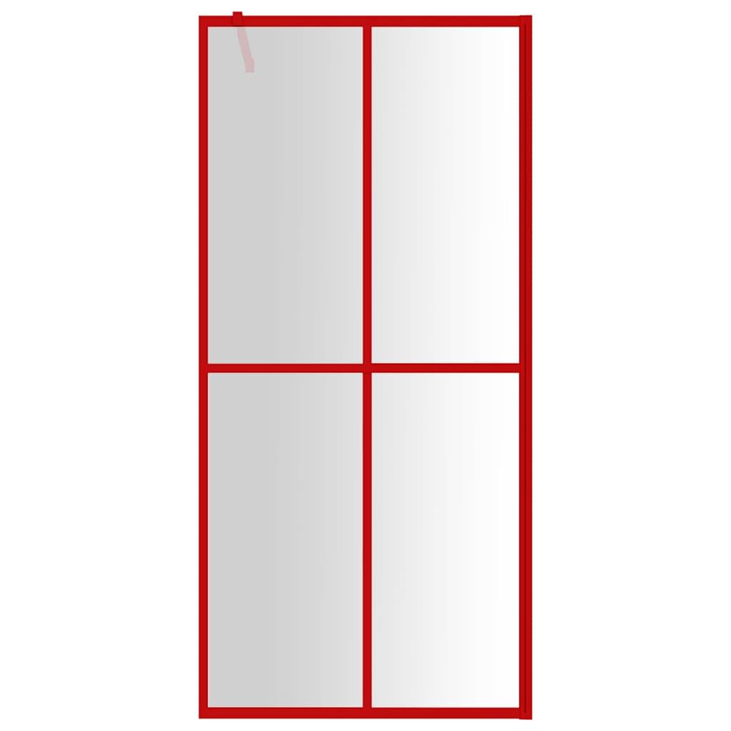 Mangloder - Parete doccia a pavimento, in vetro trasparente ESG, 100 x 195 cm, resistente agli spruzzi, regolabile, facile da pulire, include profilo, asta di supporto, istruzioni di montaggio (lingua