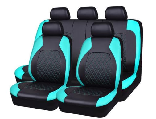 Housse Siege Voiture Cuir Isuzu D-Max mu-X 2000-2024 | Accessoire universel 9 pièces Blue Green
