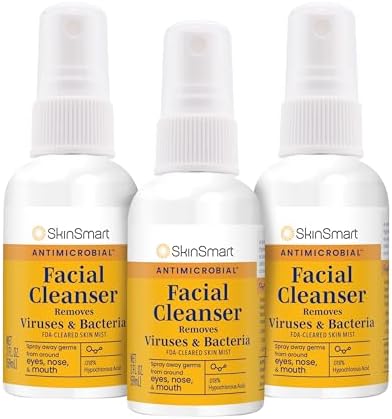 SkinSmart Antimicrobial Facial Cleanser Spray to Remove Viruses, 8 oz