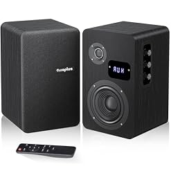 Powered Bookshelf Speakers Pair, 70W Surround Sound Home Stereo Speakers Wired Optical/ARC/RCA/AUX/BT Input Active Record Player Speakers with 4″ Woofer for Turntable TV Desktop PC Monitor - Les Beatles, Paul McCartney, John Lennon, RIngo Starr, George Harrison