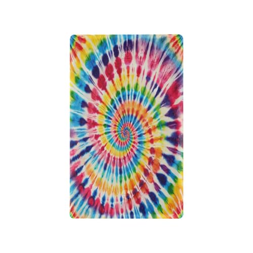 Tie Dye Colorful Light Switch Cover Decorative Receptacle Outlet Wall Plate Guard Plastic Wall Outlet Cover for Home Decor Room Bedroom Bathroom (Unused Outlet Cover)