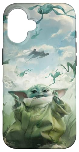 スター・ウォーズ グローグ フローティングフロッグ N-1 スターファイタースカイ スマホケース iPhone 16 用