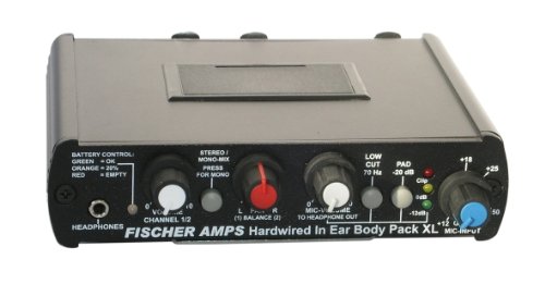 FISCHER AMPS 001130 Hard-Wired in-Ear Body Pack Headphone Amplifier