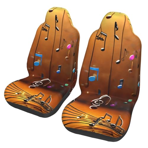 Housses de protection pour sièges de voiture EdWal à motif notes de musique imprimées