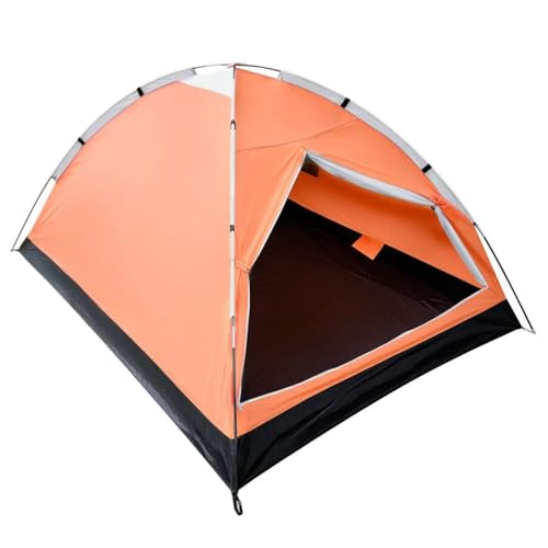 XL 2 Person Camping Tent - Lightweight Waterproof Backpacking Tent with Weather-Resistant Rainfly & Carry Bag, Compact Outdoor Shelter for Hiking, Fishing, Beach - Durable Tents for Camping (Orange)