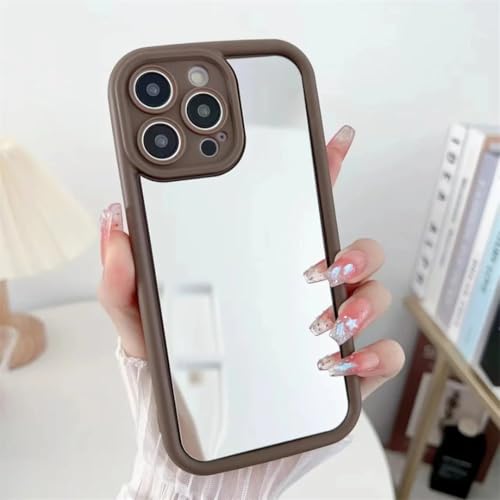 Coque antichoc iPhone 12 miroir maquillage café protection