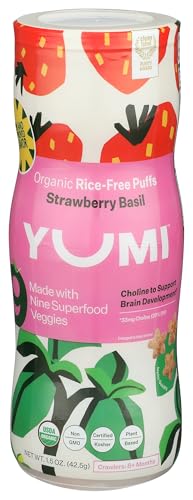 Image of Yumi, Puffs Strawberry Basil Organic, 1.5 Ounce