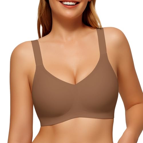 Image of LetsJoli Wireless Bras for Women No Underwire Full Coverage Push Up Bra Support Plus Size Bras for Older Women Bralettes