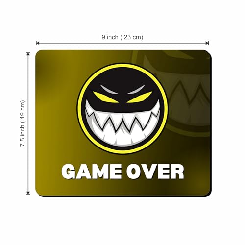 Image of My Print Shop Gaming Mouse Pad - inchGame Over inch Design | Smooth Control Surface & Non-Slip Rubber Base | Ideal for Gaming, Office & Home Desk | 9 x 7.5 Inches