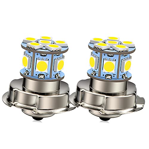 Ruiandsion 2pcs P26S LED lampadina da DC 12V lampadina luminosa eccellente 5050 LED 6000K bianco 12SMD chipset per motociclo della motocicletta faro