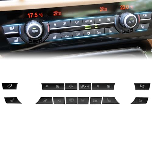 BJchiwu 14 pulsanti di ricambio per climatizzatore A/C per BMW Serie 5/6/7 F10 F07/F06 F12 F13/F01 F02 X5 F15/F85 X6 F16/F86, pulsante di ricambio per aria condizionata 61319313924 (solo per 14