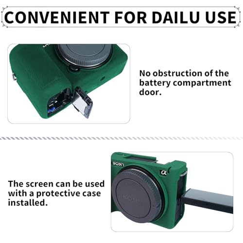 Funda Protectora de Silicona para Sony ZV-E10 II Verde miniatura 3