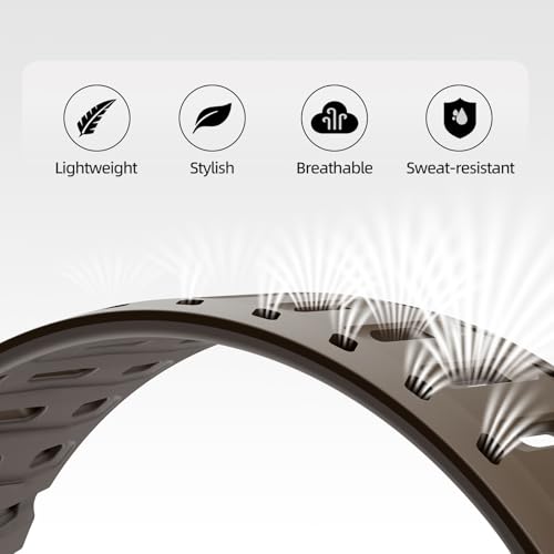 Image of X-it Magnetic Watch Band for Apple Watch Ultra 49mm, 46mm /45mm /44mm, Silicone Sport Strap with Strong Magnet for Men and Women, Compatible with Apple Watch Series 11 /10 /9 /8 /7 /6 /5 /4 /3 /2 /1 and SE