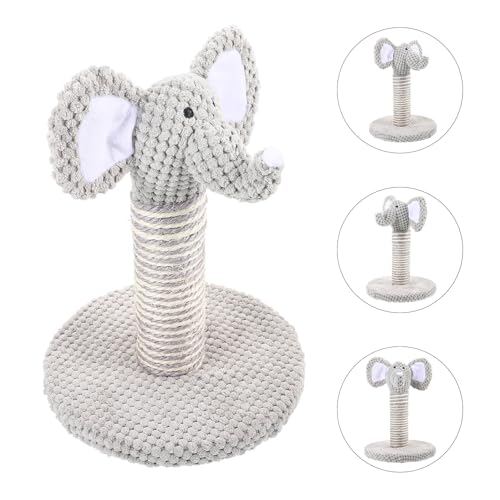 Rascador para gato forma elefante DOITOOL pequeño gris miniatura 6