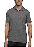 32 DEGREE WEATHERPROOF COOL MENS POLO, Short Sleeve 32Degree Shirt (Medium, Heather Dark Grey)