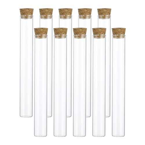 Tube à essai en verre à fond plat pour sel de bain et épices de cuisine