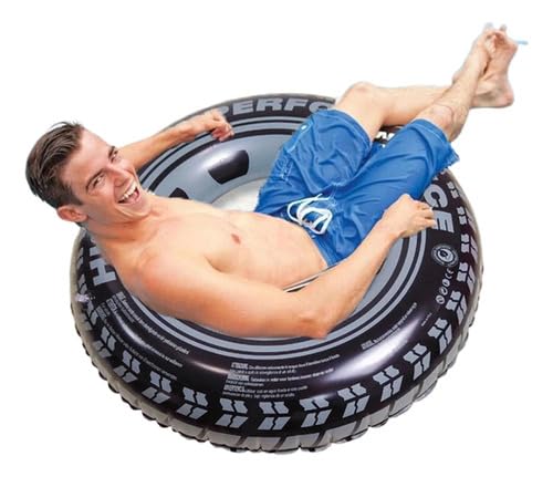 Boia Pneu Preta Redonda Adulto 90cm Grande Piscina Praia