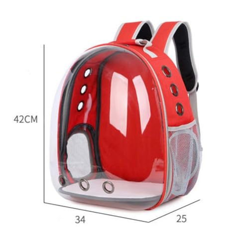 Mochila Transporte Pet Cães Gatos Visão Panorâmica Astronauta viagens passeio (Azul)