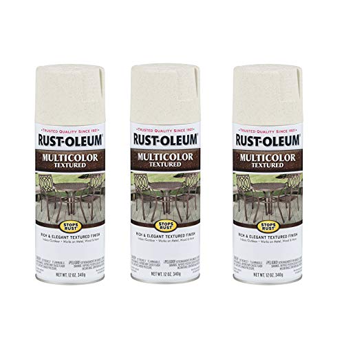 Image of Rust-Oleum Stops Rust Multi-Color Textured Spray Paint, Caribbean Sand | Rust Resistant | Indoor and Outdoor | Beautiful Finish on Metal, Wood & More | Comfort Tip | Any Angle Spray | 3 Pack