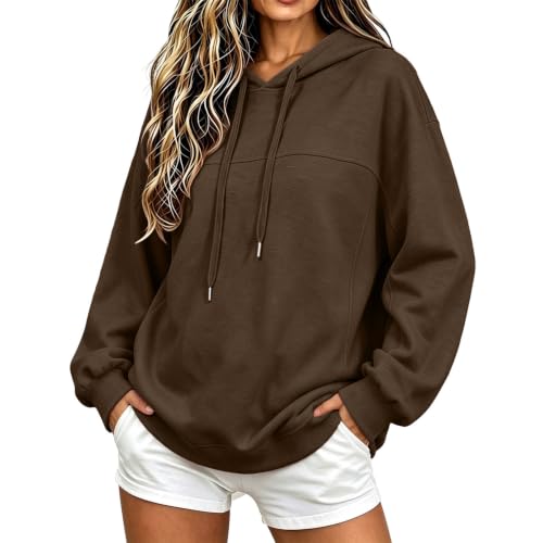 FPMLUXLL Hoodies for Women Casual Long Sleeve Sweatshirt with Pockets - image 1