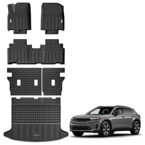3W Floor Mats & Cargo Liner for 2024 2025 2026 Honda Prologue & Chevrolet Blazer EV All Weather Protection Car Mats with Backrest Mat Back Seat Cover Protector for 2025 Prologue Accessories Black