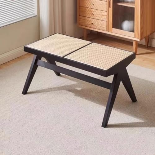 Banco de madera robusta y diseño minimalista para sofá de salón 2