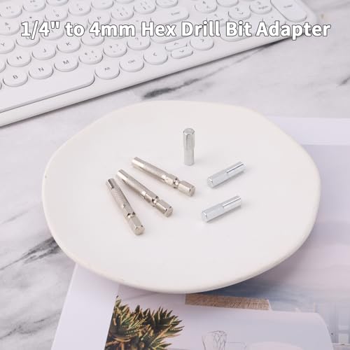 6pcs 1/4" to 4mm Bit Adapter, 6.35mm to 4mm Hex Screw Driver Bit Adapter Magnetic & Drill Extension Bit Holder for Micro Bits, Screwdriver Converter Set for Automotive & DIY Repair Tool Kit - Image 2